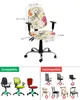 Chair Covers Flower Dragonfly Crown Vintage Letters Elastic Armchair Computer Cover Removable Office Slipcover Split Seat