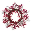 Decorative Flowers 10 Inch Christmas Wreath Red Decorations For Front Door Window Wall Indoor Outdoor Home Holiday