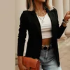 Damespakken vrouwen herfst blazer massief wit zwart bedrijf vrouwelijk jas casual werk met lange mouwen werkpak kantoor dame blazers jas top