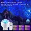 Galaxy 43 Verlichtingsmodi STAR Projector Galaxy Licht Remote Timer Maan plafondprojectie Slaapkamer Voice Gecontroleerde LED Cloud Room Licht Slaapkamer Decoratie