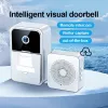 Dörrklockor Intelligent WiFi Video Doorbell HD Night Vision Ring 120GREE WIDEANGLE TWOWAY INTERCOM CATs Eye Monitoring CrossBorder H2