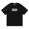 Classic Kith Letter Impring Ins American Fashion Brand Mens and Womens Casual Cotton Loose Short Sleeve Pullover T-shirt