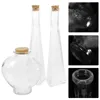 Storage Bottles 3 Pcs Decorative Glass Empty Container Table Transparent Landscape Drift Miss