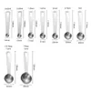 Ciotole che misurano il cucchiaio rotondo misura tazza 1/16-1 cucchiai di cucina cucinare cucinare strumenti di cottura