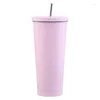 Mugs Straw Vacuum Cup Bottle Stainless Steel Insulated For Bubble Tea High Capacity 750ml