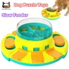 Dog Puzzle Toys Press Slow Feeder Interactive Games for Puppy IQ Trainning Treat Dispenser Food Leaker Bowl Advanced Level 2in1 240328