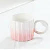 Tasses Nordic Style Elegant Ceramic Mug for Men and Women's Home Office Water Cup Glaze Glaze Gradient Color Colory Wholesale