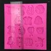 Formy do pieczenia DIY Pink Bake Tort Formy Turn Sugar Narzędzia płynne silikonowe formowanie niemowlęta dziecięce dostarcza formy czekoladowe ręcznie robione mydło E540