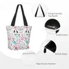 NoisyDesigns återanvändbar shopping shopper väska duk tecknad sjuksköterska mönster avslappnad tote för kvinnor flickor bok resed Zipper handväska 240328