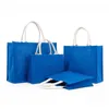 Bolsas de armazenamento Bolsa de estopa de cor azul Bolsa