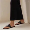 Slippers Flip Flops Ladies Shoes Designer Flat Heels Chancletas Mixed Colors Round Toes Women's Sandals Elegant Femme Sandalias