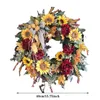 Decorative Flowers Outdoor Wreaths Christmas Sunflower Flower Ring French Rural Gardener Gardens Spring And Wreath Window Suction Cups