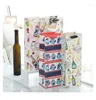 Wrap regalo 12x9x35cm con vino rosso singolo champagne che trasporta sacchetto imballaggio una bottiglia di fascia alta con maniglie 12pcs