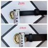 Fashion Luxury Designer Belt Leather Belt for Woman Luxury Alphabet Belt Gold Gold Smoothle Feminino 3,8-3.4-2.8-2.0cm com caixa