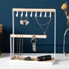 Decoratieve platen Sieraden Organisator Stand kettinghouder 2-laags Rack Earring Tray Rings Oorbellen Horloges Haakbanden Display