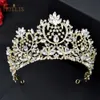 Bijoux de cheveux de mariage A195 Baroque Bande de mariage Bande de mariage Crystal Couronnes et tiaras Bijoux de cheveux Accessoires Femmes Femmes Righestone Headswars Diadems L46