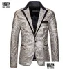 Men'S Suits & Blazers Mens Luclesam Men Sequined Blazer Fashion Party Shine Pierced Collar One Button Suit Jacket Stage Performance C Dhw9B