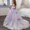 Mädchenkleider Teen Teen Girls formelles Tailing -Kleid für 6 bis 14 Jahre PEPING Blume Egant Weddings Party Brautjungfernkleid Kinder Abschlussball Langes Kleid L240402