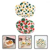 Table Mats 2 Pcs Microwave Bowl Holder Kitchen Holders Plate Stand Micro-wave Oven Safe Bowls Polyester Cotton For