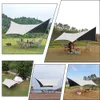 5x4.5m Large Black Coating Tarp Waterproof Hexagonal Awning Camping Outdoor Shade Tarpaulin Tent Shelter Sunshade Flysheet 240327