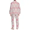 Home Clothing Pink Plaid Series Printed Sleepwear Set Long-Sleeve Pajamas Sets Night Winter