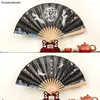 Dekorativa figurer Kreativa handgjorda deyun Society Summer Daily Folding Fan Chinese Style Hand Hålls för evenemang och festtillbehör