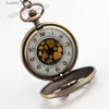 Pocket Watches Fashion Jewelry The Hunger Game Retro Necklace Pocket Nya Ryssland Hunger Games Pocket Bronze Vintage Cool Bird Clock L240402