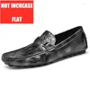 Casual Shoes loafers män hiss mäns manlig buiness ko läder höjd ökar insolorna 5 cm/platt formell hög
