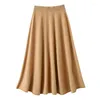 Skirts Masigoch Autumn Winter Thick Fashion Luxury Cashmere Knitted Skirt