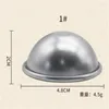 Bakningsformar 6st aluminiumlegering Boll sfär Badbomb Mögelkakakersform för fondant konfektverktyg