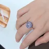 Cluster Rings Ly Designed Luxury Jewelry 925 Sterling Silver Inlaid Natural Tanzanite Women's Wedding Party Dinner Ring