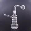 Hot Selling Glass Oil Burner Bong 6inch Smoking Water Pipes Heady Thickness Small Bubbler Beaker Recycle Ashcatcher Bong with Big Size LL