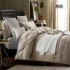 Beddengoed sets American 6pcs luxe beige kaki rode kingqueen maat European-stijl sample morden korte kamer dekbeddek kussensloop