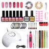 Manicure set met 36W nagel drooglamp uv nagelgelpolishet 20 kleuren gel polish set semi permanente Varnish Nail Art Tools Kit