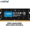 Strumenti RAM cruciale 16 GB 32 GB DDR5 5600MHz 5200MHz 4800MHz Memoria per laptop 16G 32G SODIMM ORIGINAL 4800M 5200M 5600M