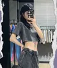 High Quality Vintage Wash Cotton Crop Top t Shirt Oversize Women Gym Tshirt