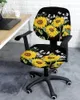 Chair Covers Park Sunflower Flower Butterfly Elastic Armchair Computer Cover Stretch Removable Office Slipcover Split Seat