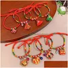 Chain Link Bracelets Chinese Style Colorf Rope Braid Bracelet Dragon Boat Festival Folk-Custom Small Zongzi Cute Drop Delivery Jewelr Dh52Z