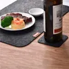 Tavolino da tavolo 3pcs set tappetini lavabili in feltro lavabile piastrellatura tavolo da tavolo non slip tazza da pranzo vino