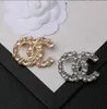 20 Style Famous Design Brand Luxurys Brosch Elegant Women Rhinestone Pearl Letter Brooches Suit Pin Fashion Jewelry Decoration Accessoriesy