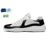 2024 Americas Cup Mężczyźni Kobiety Buty Casual Designer Runner Flat Sneaker Top Platforma Czarna Czerwona Gumowa Sole Tkanina Patent Skórzane Trenery MNES