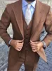 Abiti da uomo 3 pezzi italiani per uomini in forma slim wedding sitched bavani personalizzato giacca formale con pantaloni giubbotto da sposa maschio smoking 2024