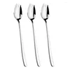 Dinnerware Sets 12 High Grade Stainless Steel Soup Spoon Cutlery Set Mirror Polished Portable Salad With Fork