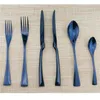 Abendessenwarensätze Jankng 24pcs 18/10 Edelstahl -Set Schwarzes Abendessen