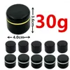 Storage Bottles 100Pcs 30g 30ml Black Plastic Cosmetic Cream Jar With Transparent Inner Pull Lid Filling Travel Bottle Empty Small Capacity