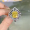 Clusterringe Gica Gema Classic 925 Sterling Silber Crushed Cut 6 8 Citrine Edelstein für Frauen Hochzeitsfeier Fein Schmuck Großhandel Großhandel