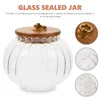 Storage Bottles Clear Container Lid Pumpkin Glass Jar Tea Kitchen Canisters Pantry Jars Dry Fruit