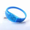 Opaska LED Light Up Bracelets Flashing Music Aktywowana kontrola dźwięku blask Bransoletka dla imprezy nocna światło mężczyzn kobiety Kid Prezent LL