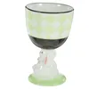 ディナーウェアセットカップ飲料フットセラミックマグカップレッドガラスパーティーゴブレットイースターデザートドリンクカップ