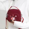 Hot Shoulder Bags Women Bag Embroidery Rose Flower Handbag Small Fresh Cute Crossbody Multicolor All-match Fashion Lady